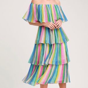 Lulus gala ready off the shoulder dress